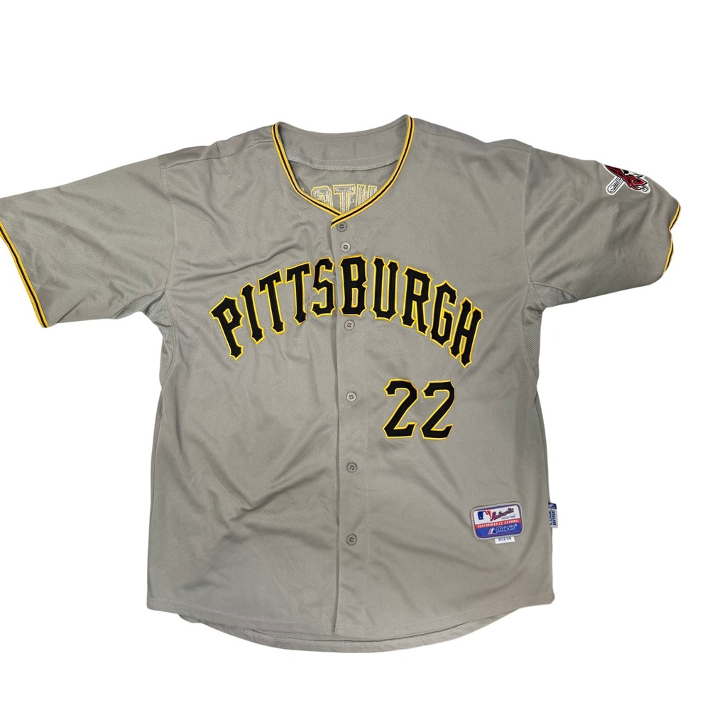 Majestic Andrew McCutchen Pittsburgh Pirates Jersey 22 Stitched Gray Mens 54